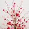 18in. Pre-Lit Artificial Valentine's Day Heart & Berry Twig Tree with 30 LED String Lights in Burlap Wrapped Base